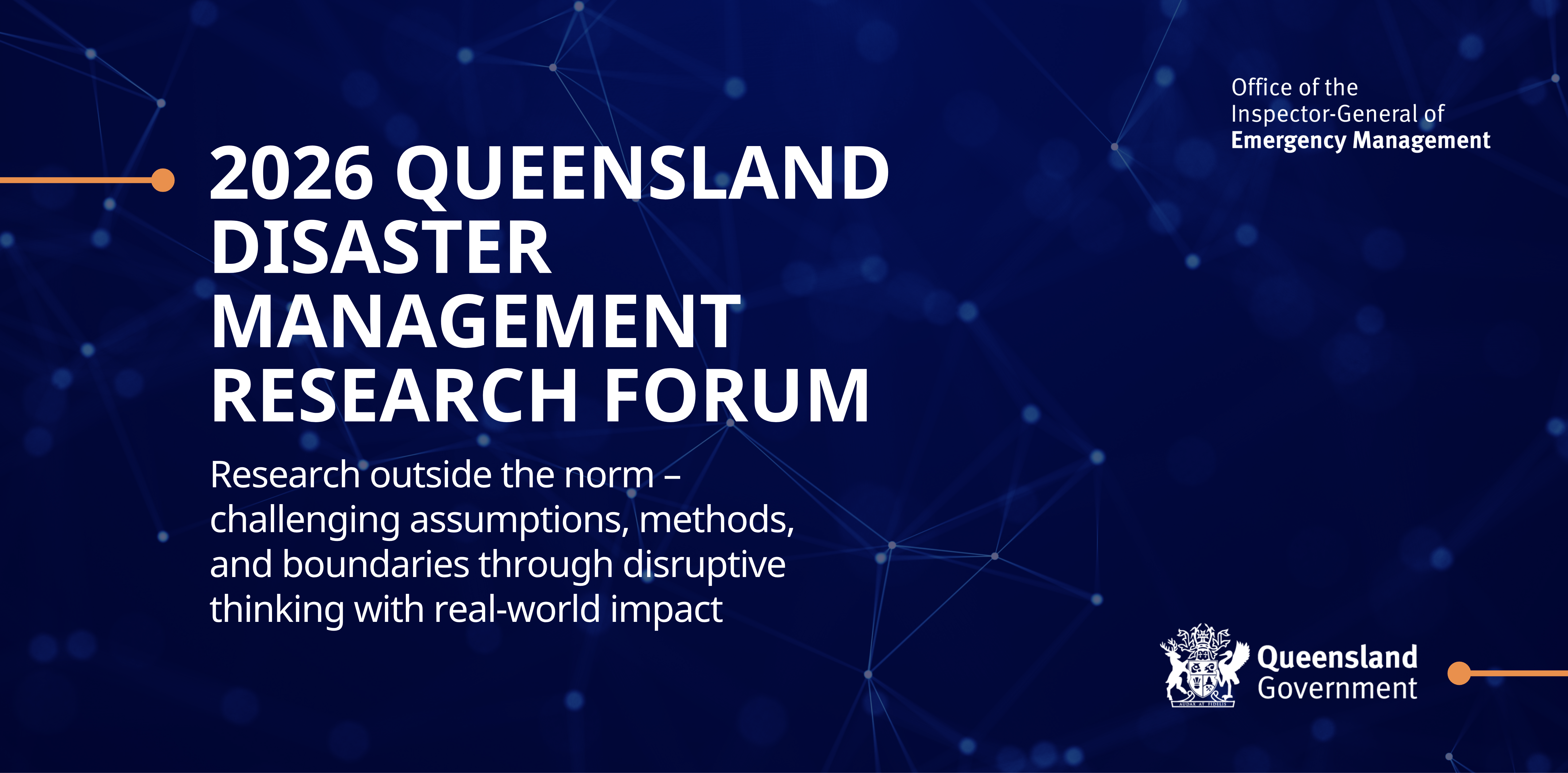 Queensland Disaster Management Research Forum banner