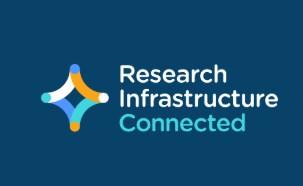 Wording research, infrastructure, connection on the right of a four point star diagram 